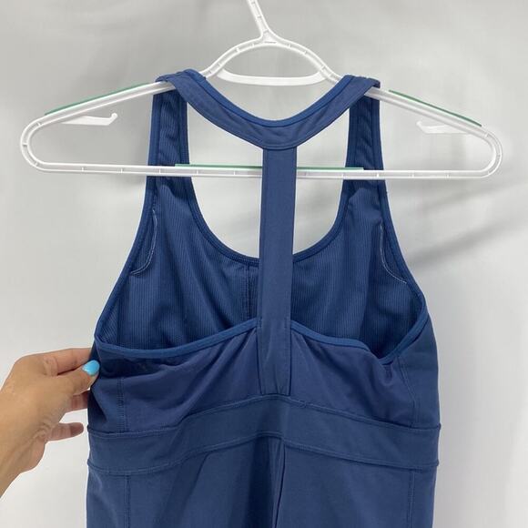 Athleta Stunner t strap athletic shelf bra tank Top exercise performance sz S - Picture 4 of 7